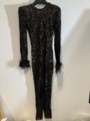 Nadine Merabi Black Jump Suit Worn By Stunt Double