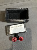 William Hunt Red Crystal Cufflinks Worn By Ricky Norwood