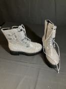 New Dune Peach Silver Boots