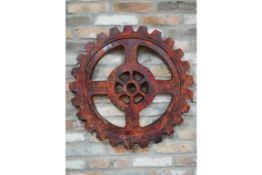 2x Machine Cog Wall Art