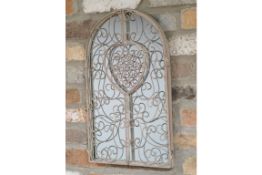 2x Heart Themed Indoor/Outdoor Shutter Mirror