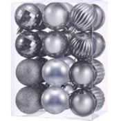 Brand New 24 Pieces Newyear Ball Ornaments Shatterproof Decorations Tree Balls For Tree Ornaments