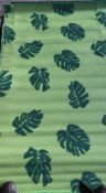 10 x Contemporary Outdoor Garden Rugs - Patio/Garden/Beach - Green Leaf 1.8M x 1.2M