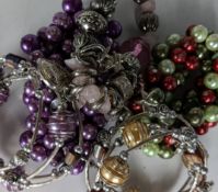 15 Fashion Bracelets, Mixed Colours And Designs.