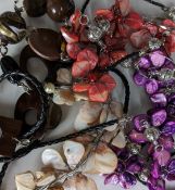 12: Fashion Necklaces, Mixed Design's And Colours.