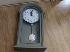 Scotts of Stow Wall Mounted Pendulum Clock - Grey/Silver (Rs-A0231/2)