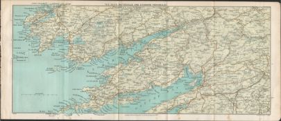 The Bear Waterville & Kenmare Peninsulas Antique Coloured Map.