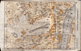 London Westminster & Piccadilly Coloured Antique Map.