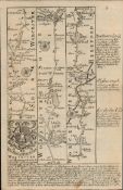 Britannia Depicta E Bowen c1730 Map Broadway Pershore Worcester Bramyard Leominster.