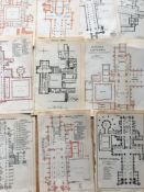 Job Lot 27 Cathedrals, Churches, Abbeys Detailed Coloured Vintage Plan.