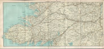 Donegal Southern County Section Detailed Antique Coloured Map.