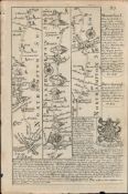 Britannia Depicta E Bowen Rare c1730 Map Leicester Loughborough Derby Northampton.