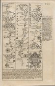 Britannia Depicta E Bowen c1730 Map Wales Prestatyn Builth Carmarthen Rador.