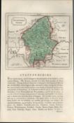 Shropshire Rare Antique 1783 F Grose Copper Plate County Map.