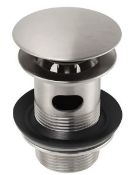 Brand New Boxed Forge Click Clack Slotted Basin Waste - Stainless Steel RRP £30 *No Vat*
