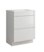 Brand New Boxed House Beautiful 600mm Floorstanding Vanity Unit Gloss White RRP £450