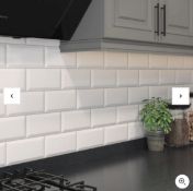 Brand New Boxed Metro Matt White Bevelled Ceramic Wall Tile 100 x 200mm x 10 boxes 5 sqm RRP £90
