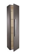 Brand New Boxed Linen Tall Wall Hung Storage Unit - Grey RRP £420 *No VAT*