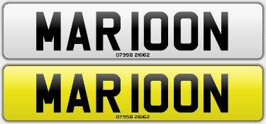 MAR LOON MARIO ON MAROON MAROONED MARION MARLON Brando Jamaica Number Plate