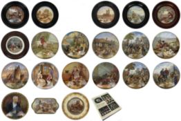 Large Collection of Victorian Pot Lids Pratt Ware Etc.