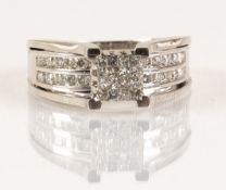 10 kt. White Gold - Ring - 1.34 ct Diamond