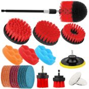 25Pcs Drill Brush Attachment, Drill Brush For Cleaning Includes All Purpose Drill Brush, Scrub Pa...
