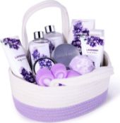 Body & Earth Spa Gift Set For Women - Gift Basket 11 Pcs Lavender Bath Set For Women