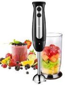 Hand Blender with Beaker, Stick Immersion Blender 400W, 2-Speed Hand Held Blender