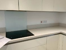 LOT 23 - Wren Crystal White Luxury Laminate RRP £540, 3-sided breakfast bar, 2m x 1.2m x 78mm