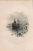 Donegal Castle Co Donegal 1837-38 Victorian Antique Engraving.