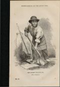 London Victorian Stavanger Antique Rare 1864 Henry Mayhew Print.