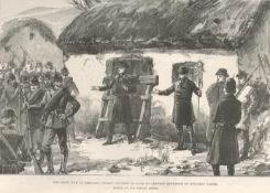 1887 Irish Land Wars Cork Priest Chained To Gate To Prevent Eviction Party