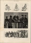 Crisis In Ireland Bailiff Landlord & Tenant 1881 Antique Print.