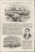 Daniel O'Connell Meeting On Hill of Tara 1843 Antique Print