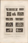 Sculptures At Glendalough Wicklow Rare 1791 Francis Grose Antique.