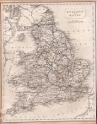 England & Wales Steel Engraved Victorian Thomas Moule Map.