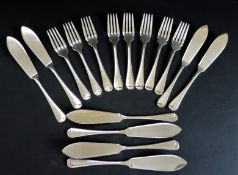 Set 16 A1 Sheffield Silver Plated Fish Knives and Forks