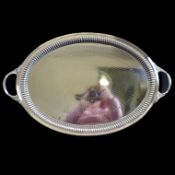 Circa 1890's William Hutton & Sons Twin Handled Silver Plated Serving Tray 60x40xm