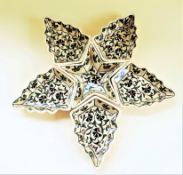 Iznik Style Pottery Hors D'oeuvres 6 Piece Dish Set