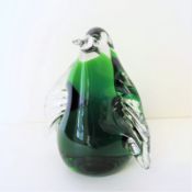 Wedgwood Glass Penguin Figurine Paperweight Signed on Base c.1970's