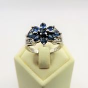 Sterling Silver 3CT Sapphire Ring 'NEW' with Gift Pouch