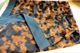 Designer Cowhide Print Velvet Throw/Bedspread