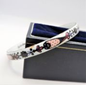 Vintage Michaela Frey Enamel Bangle with Gift Pouch