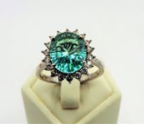 Sterling Silver Gemstone Dress Ring New with Gift Pouch