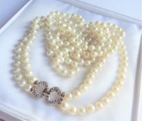 Double Strand Pearl Necklace Pearls 26