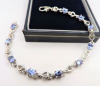 Sterling Silver Tanzanite Bracelet New with Gift Box