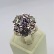 Sterling Silver CZ Gemstone Ring 'NEW' with Gift Pouch
