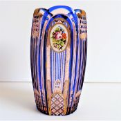Circa 1890's Moser Bohemian Cut Glass Vase