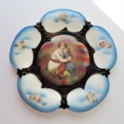 Antique Élisabeth Vigée Le Brun French Porcelain & Bronze Wall Plaque c. 1820's