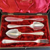 Vintage Mappin & Webb Silver Plate Cased Cutlery Set